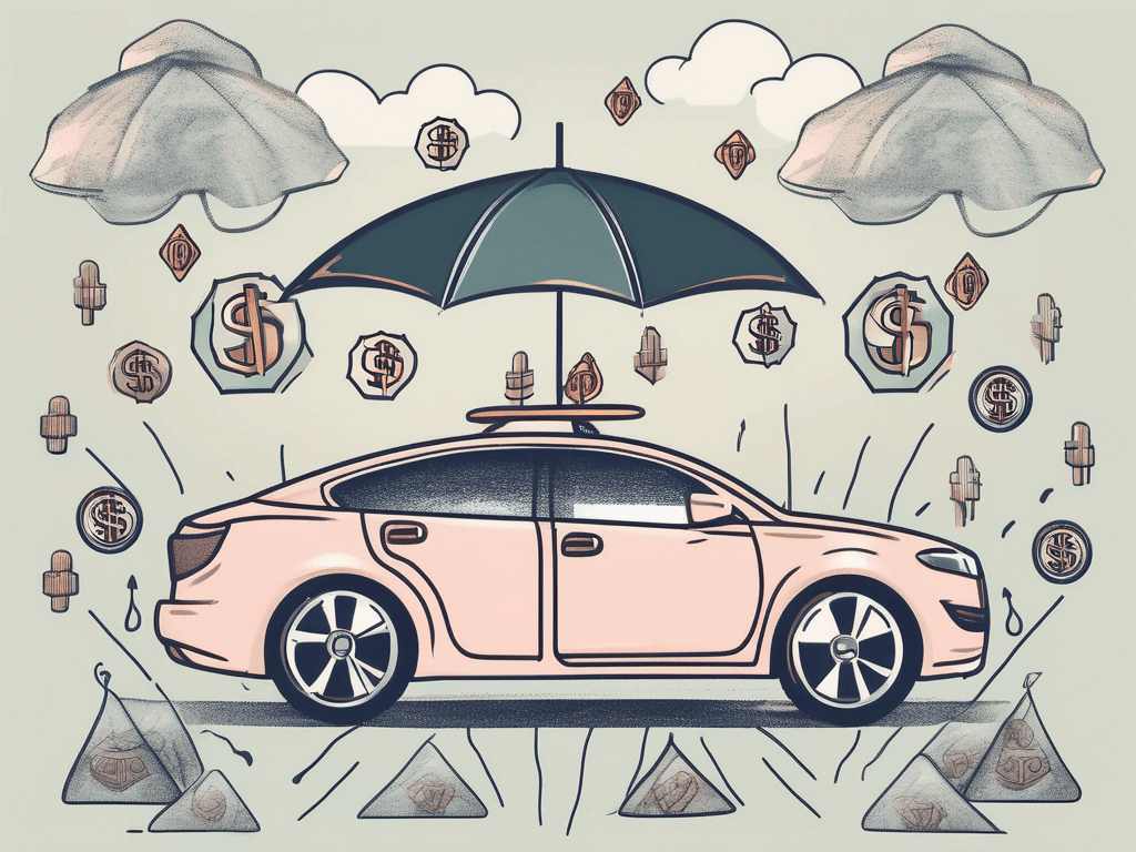 A car with a piggy bank on the hood